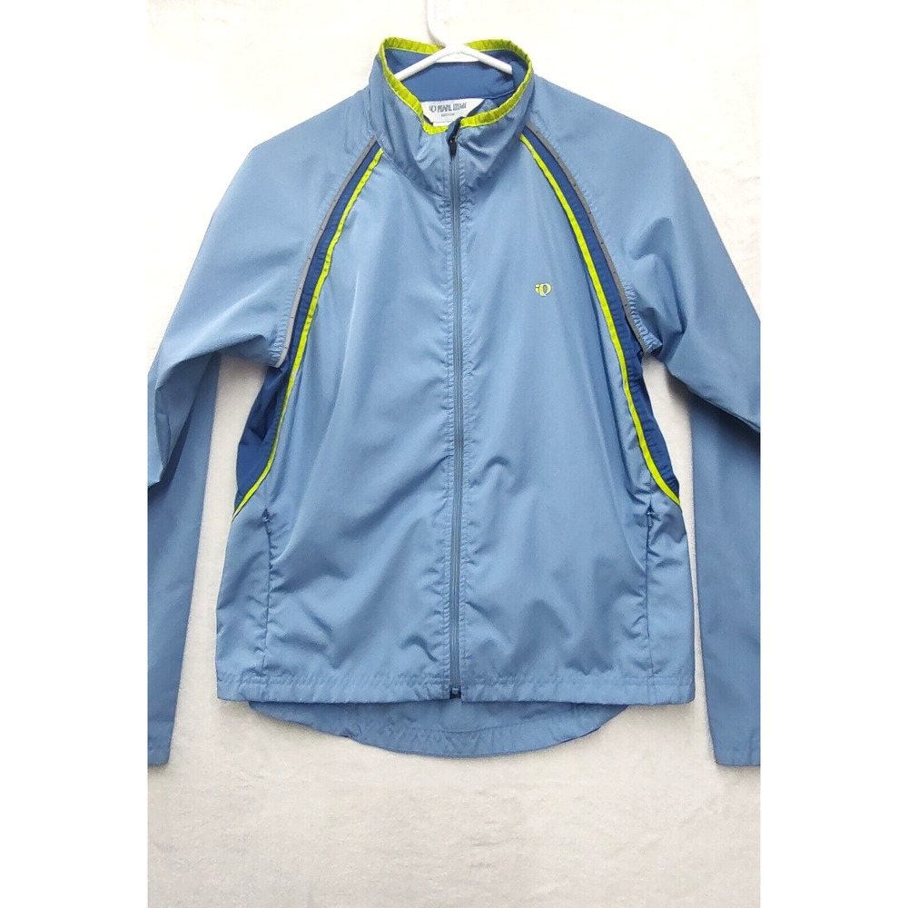 Pearl Izumi Jacket Women’s Size M Cycling Light‎ Blue Reflective Shell